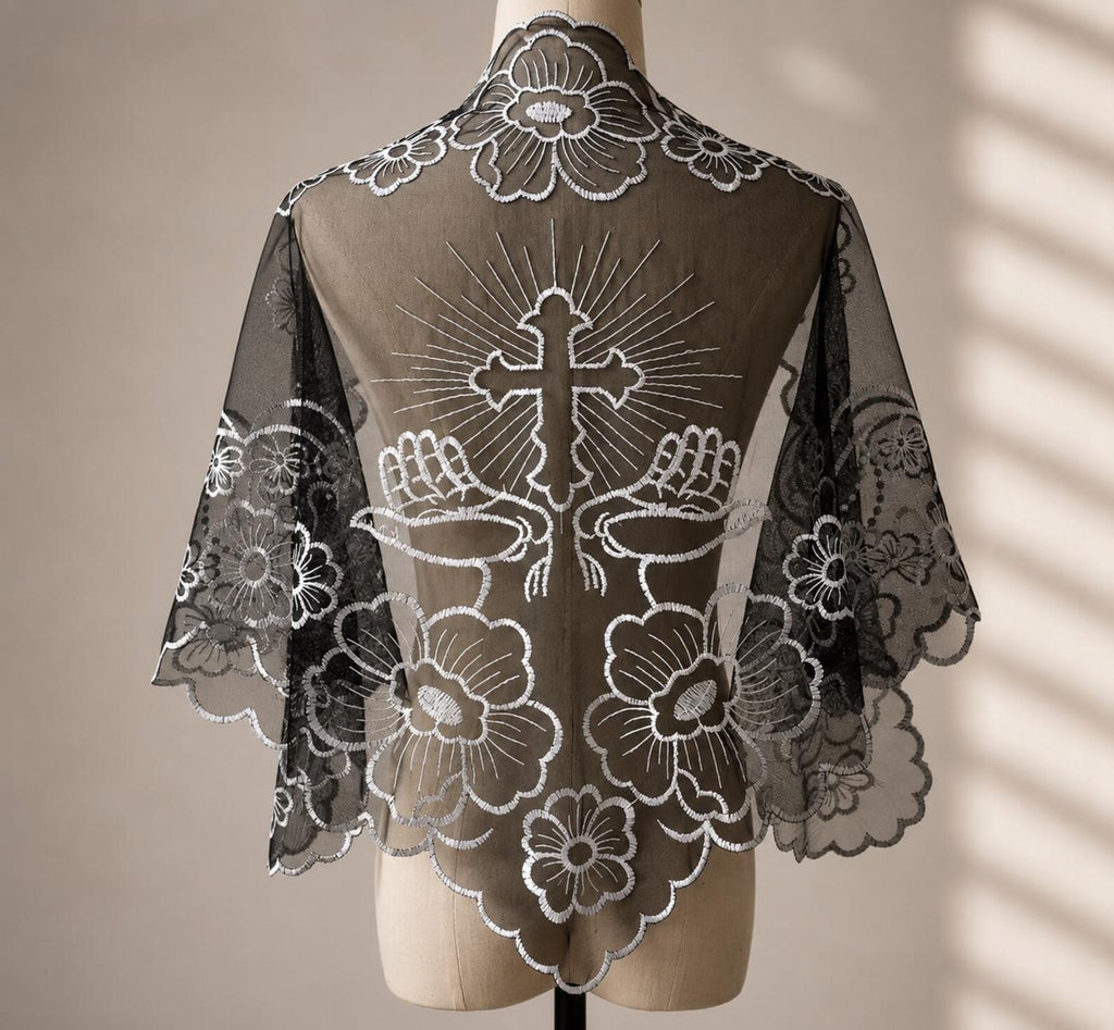 The Veronica Veil - Embroidered Mantilla — photo 4