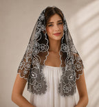 The Veronica Veil - Embroidered Mantilla — photo 2