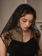 The Teresa Veil - Lace Embroidered Mantilla — photo 1
