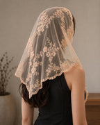 The Teresa Veil - Lace Embroidered Mantilla — photo 5