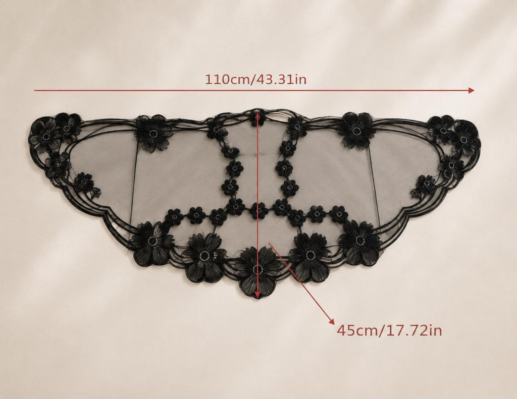 The Grace Veil - Floral Mantilla Veil — photo 9
