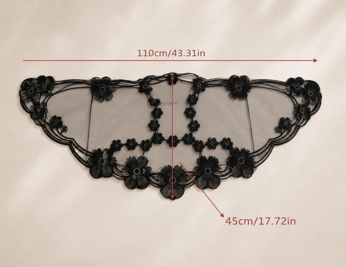 The Grace Veil - Floral Mantilla Veil — photo 9