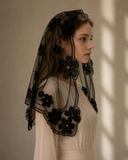 The Grace Veil - Floral Mantilla Veil — photo 5