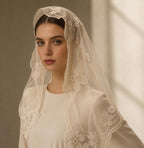 The Grace Veil - Floral Mantilla Veil — photo 7