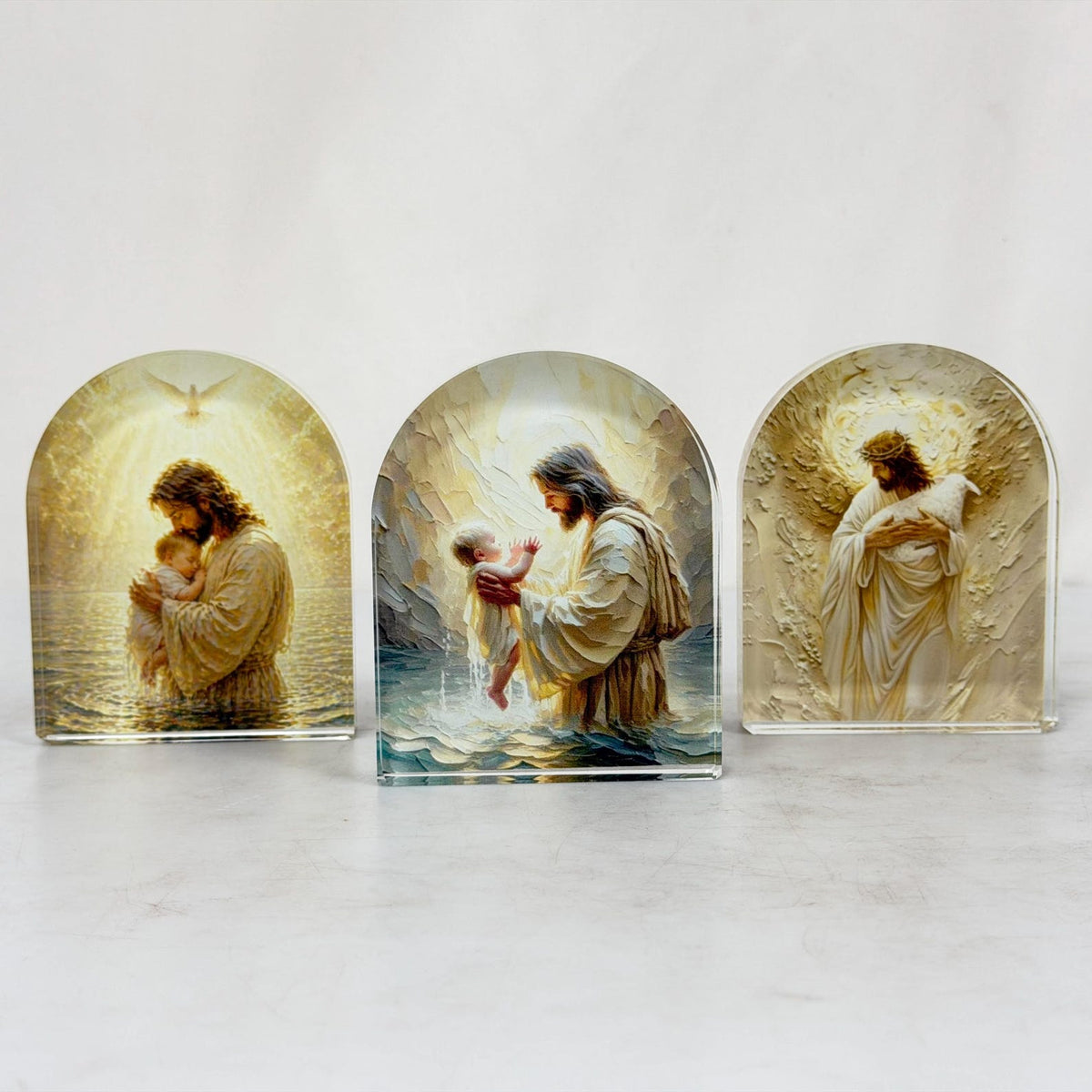 Christian Acrylic Plaque | Religious Arched Frame Decor | Faith Gift | Catholic Home Decor | Baptism and Confirmation Gift — photo 3