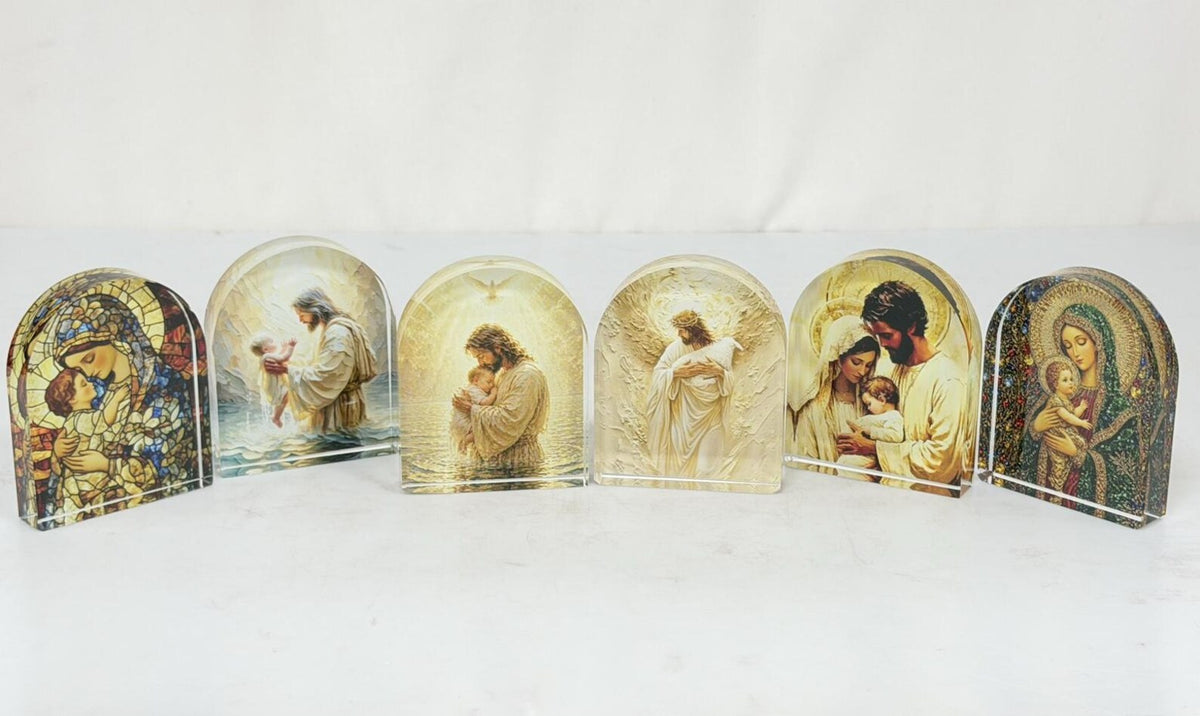 Christian Acrylic Plaque | Religious Arched Frame Decor | Faith Gift | Catholic Home Decor | Baptism and Confirmation Gift — photo 4