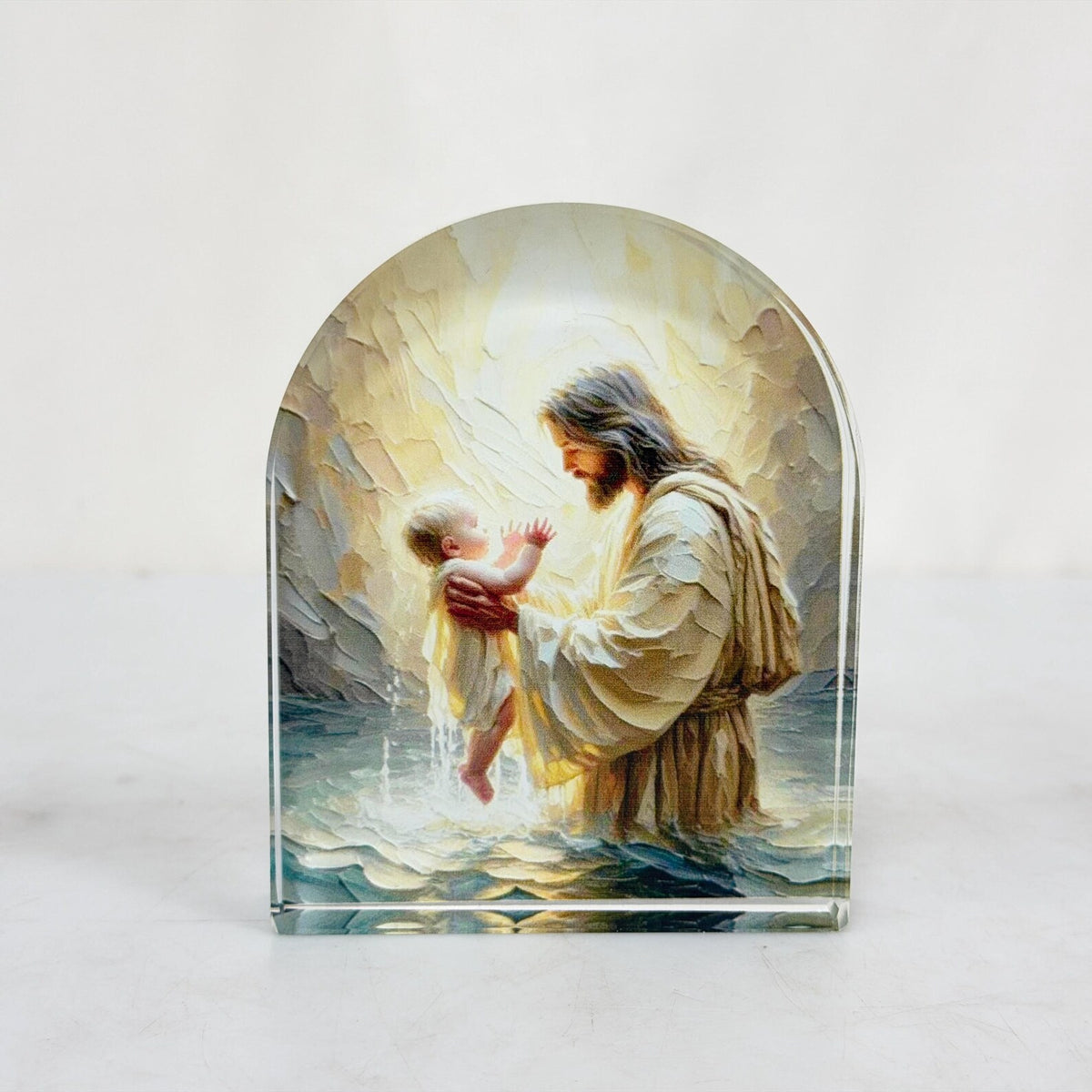Christian Acrylic Plaque | Religious Arched Frame Decor | Faith Gift | Catholic Home Decor | Baptism and Confirmation Gift — photo 11