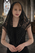 Seraphina Lace Mantilla – Catholic Church Veil, Latin Mass Veil — photo 3