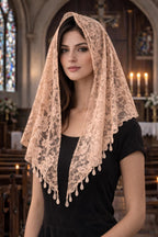 Seraphina Lace Mantilla – Catholic Church Veil, Latin Mass Veil — photo 6