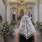 Seraphina Lace Mantilla – Catholic Church Veil, Latin Mass Veil — photo 8