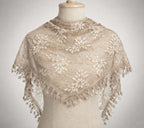 Gianna Shimmer Lace Mantilla Veil – Boho Tassel Chapel Veil, Catholic Head Covering — photo 6