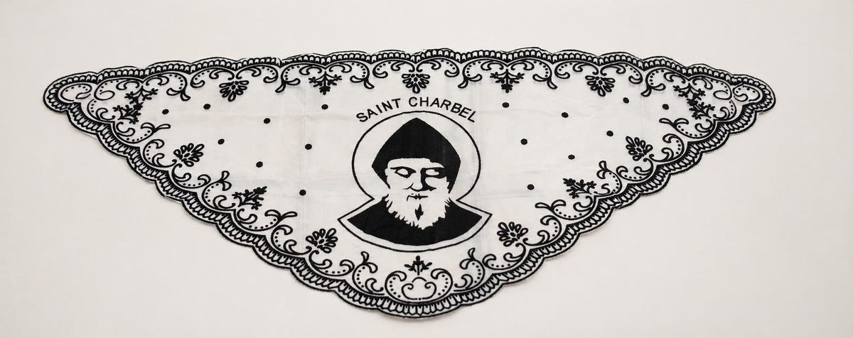 St Charbel Lace Mantilla – Catholic Chapel Veil, Devotional Head Covering — photo 3