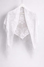 Jemimah Lace Mantilla Veil | Catholic Church Veil, Floral Triangle Head Covering — photo 6