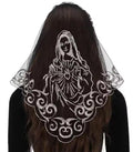 Our Lady Embroidered Mantilla – Sacred Heart Veil, Catholic Chapel Head Covering