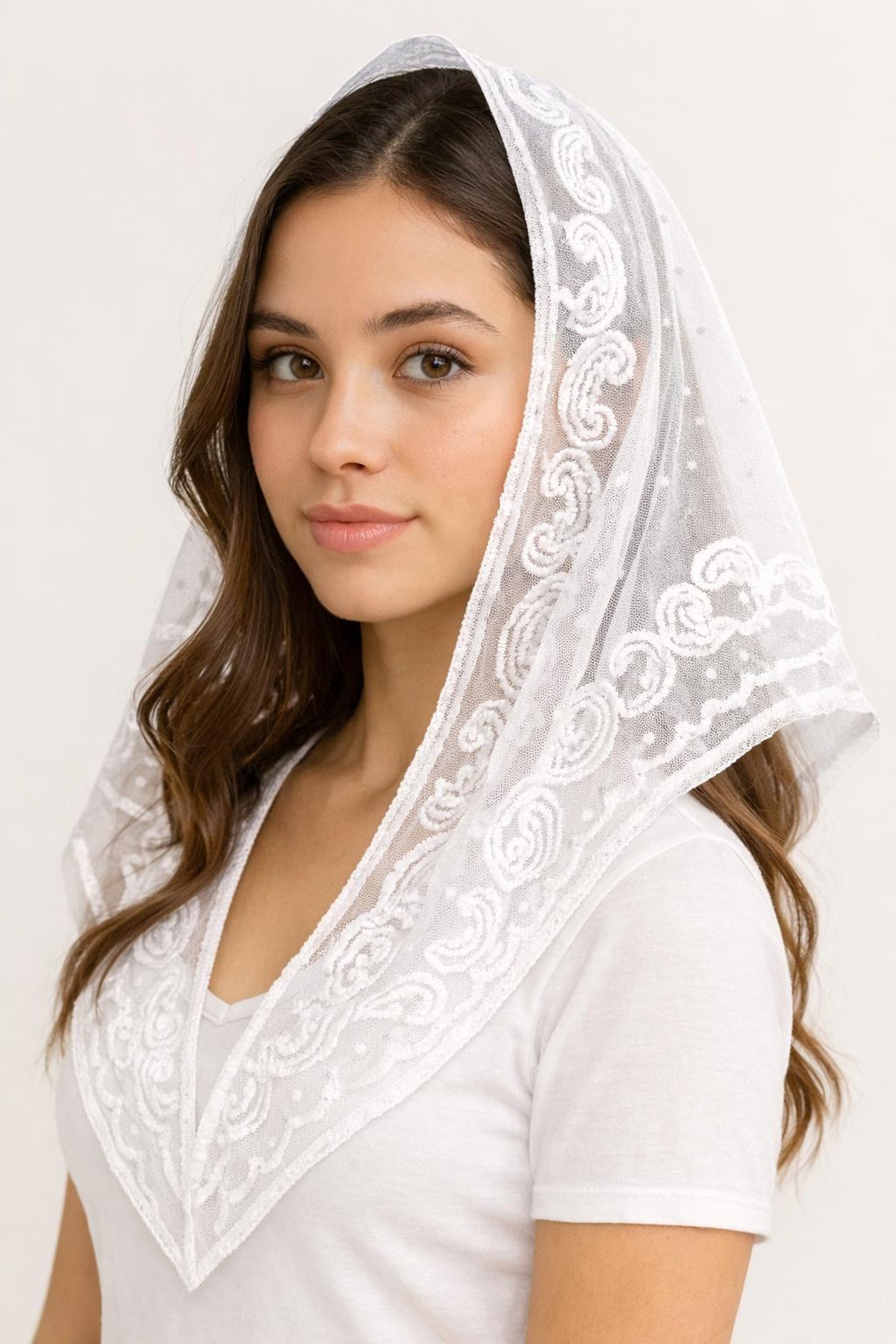Sancta Jerusalem Veil – Catholic Lace Mantilla, Chapel Head Covering — photo 2