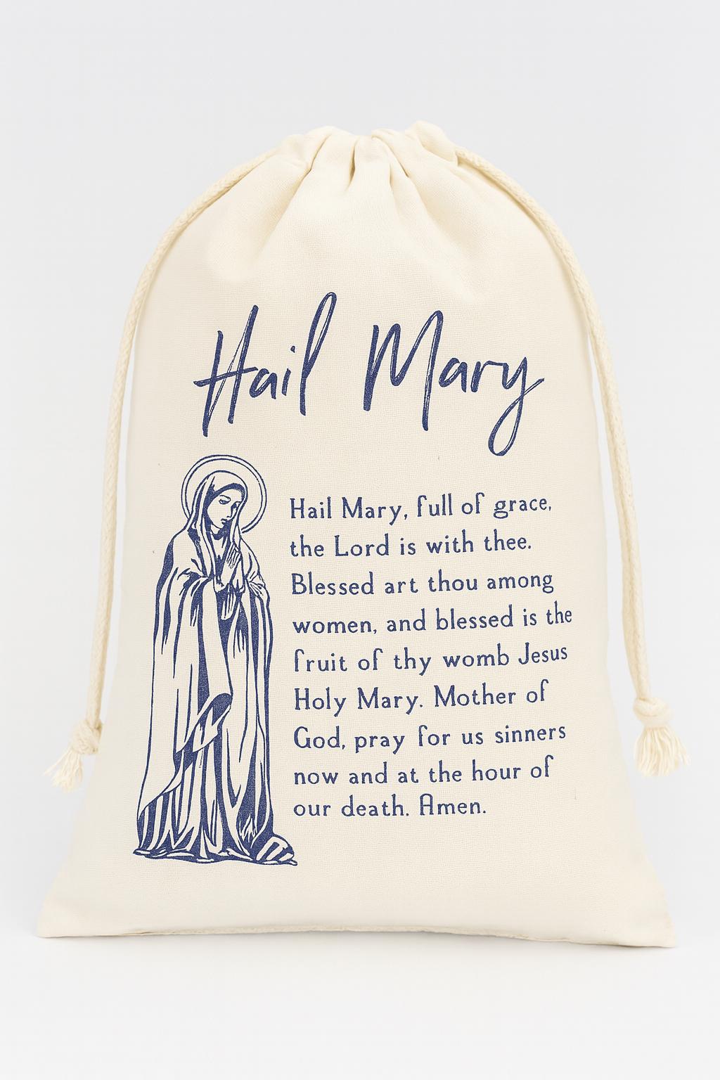 Hail Mary Veil Pouch | Catholic Prayer Bag, Marian Gift