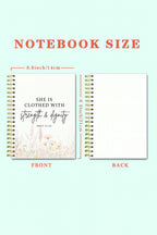 Strength & Dignity Prayer Journal | Christian Women’s Bible Notebook | Proverbs 31:25 Floral Diary — photo 2