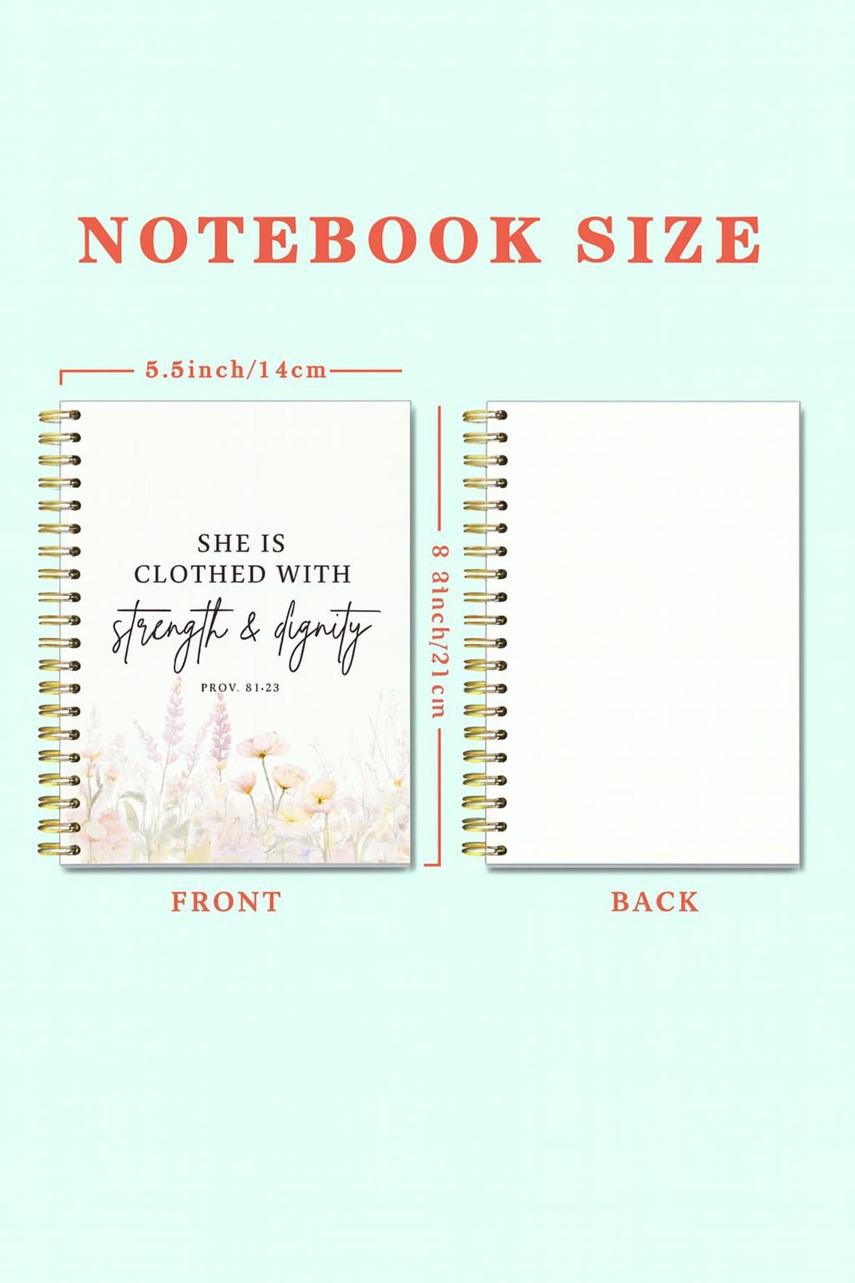 Strength & Dignity Prayer Journal | Christian Women’s Bible Notebook | Proverbs 31:25 Floral Diary — photo 2